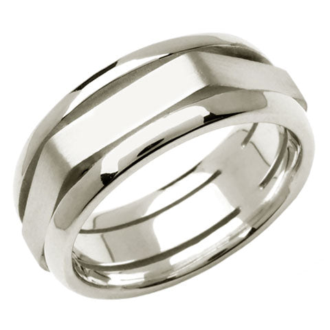 14K or 18K White Gold Traditional Ring