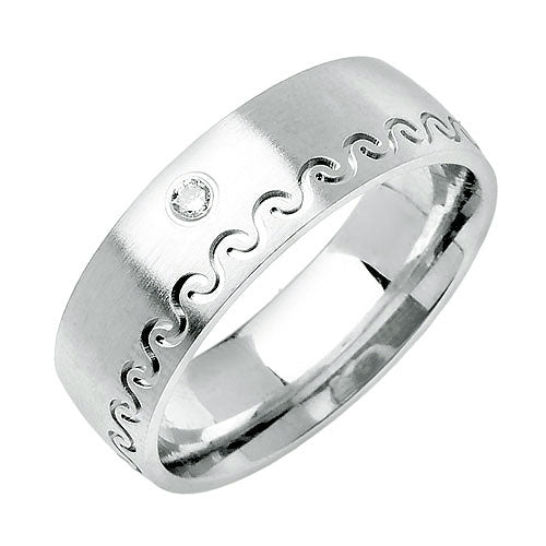 0.05ct 14K or 18K White Gold Diamond Ring