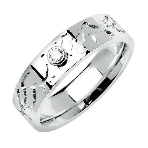 0.07ct 14K or 18K White Gold Diamond Ring