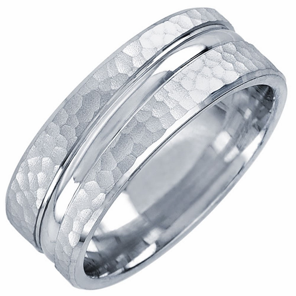 14K or 18K White Gold Traditional Ring