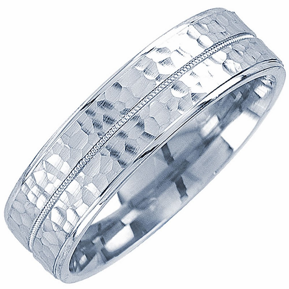 14K or 18K White Gold Traditional Ring