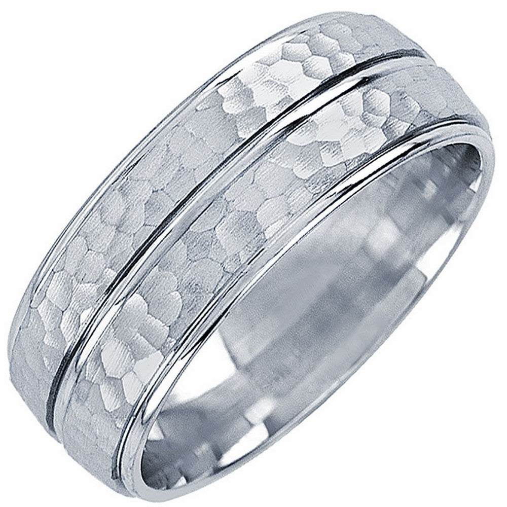 14K or 18K White Gold Traditional Ring