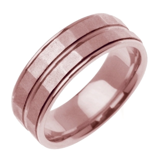 18K Yellow/White or Rose Polished Edge Ring