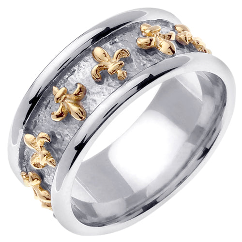 14K White and Yellow Gold Celtic Ring