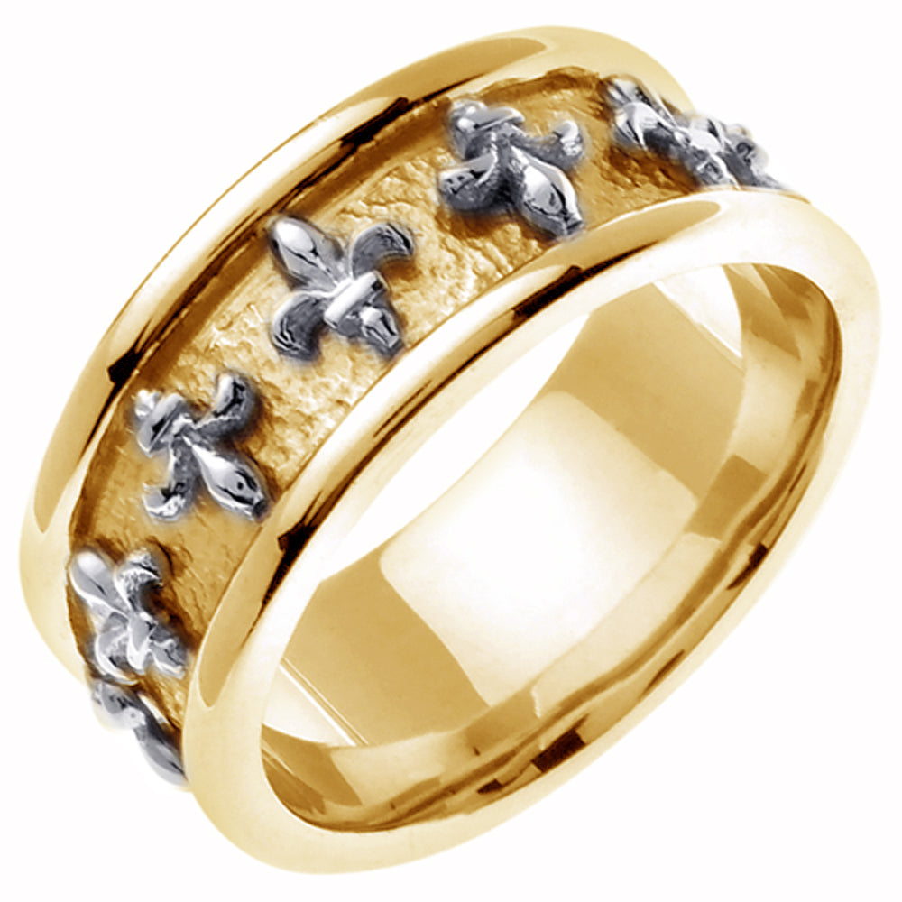 14K White and Yellow Gold Celtic Ring