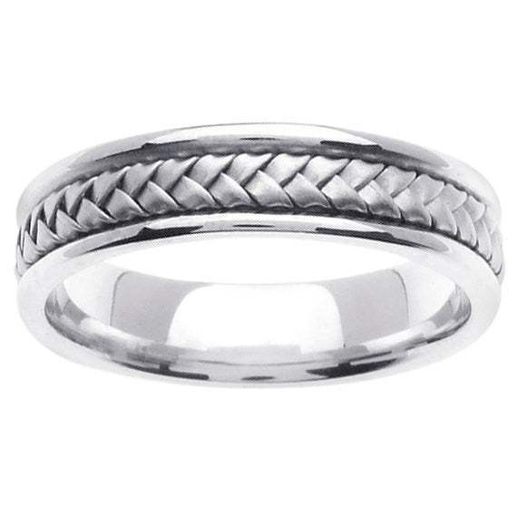 Sterling Silver Hand Braided Ring Band