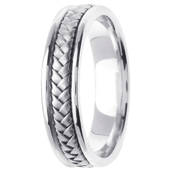 Sterling Silver Hand Braided Ring Band