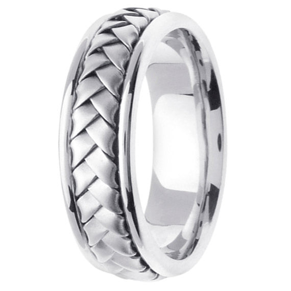 Sterling Silver Hand Braided Ring Band