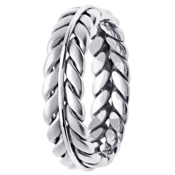 Sterling Silver Hand Braided Ring Band