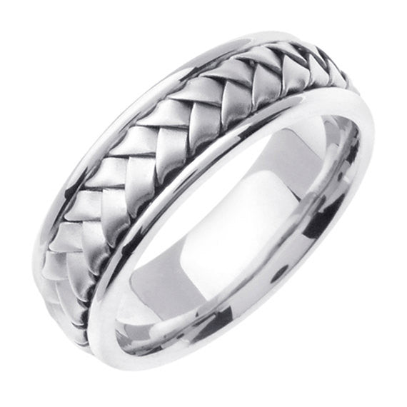 Sterling Silver Hand Braided Ring Band