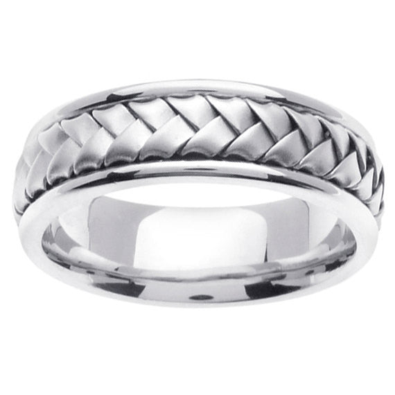 Sterling Silver Hand Braided Ring Band