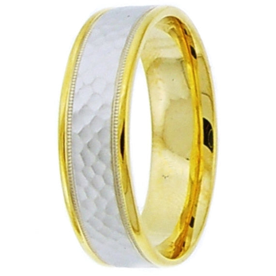 Hammer Finish Ring Band