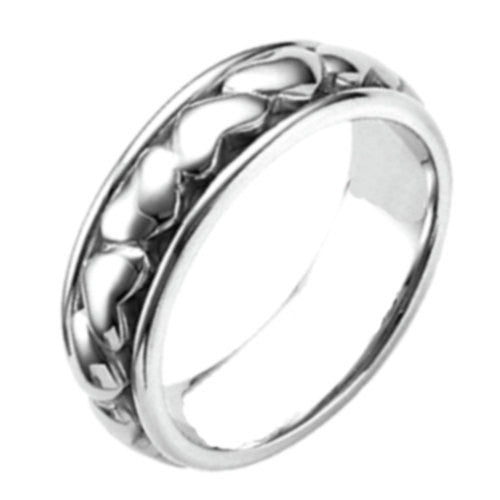 Titanium & Gold Celtic Eternal Heart Ring Band