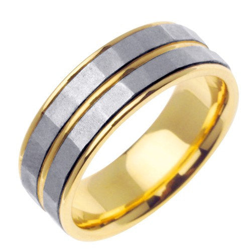14K Yellow/White or Rose Polished Edge Ring