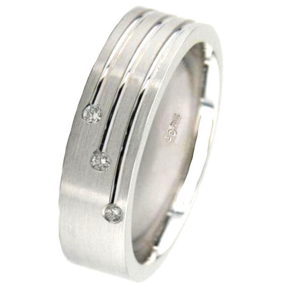 Three Stone Wedding Ring Band