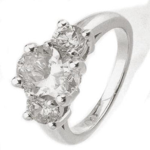 Three Stone Prong Engagement Ring Band