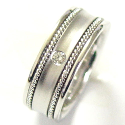 Diamond Hand Braided Ring Band