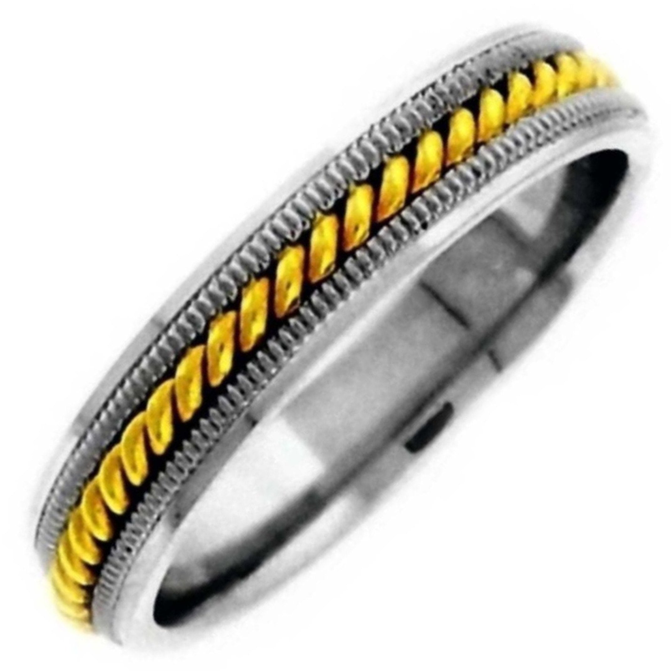 Hand Braided Milgrain Edge Ring Band