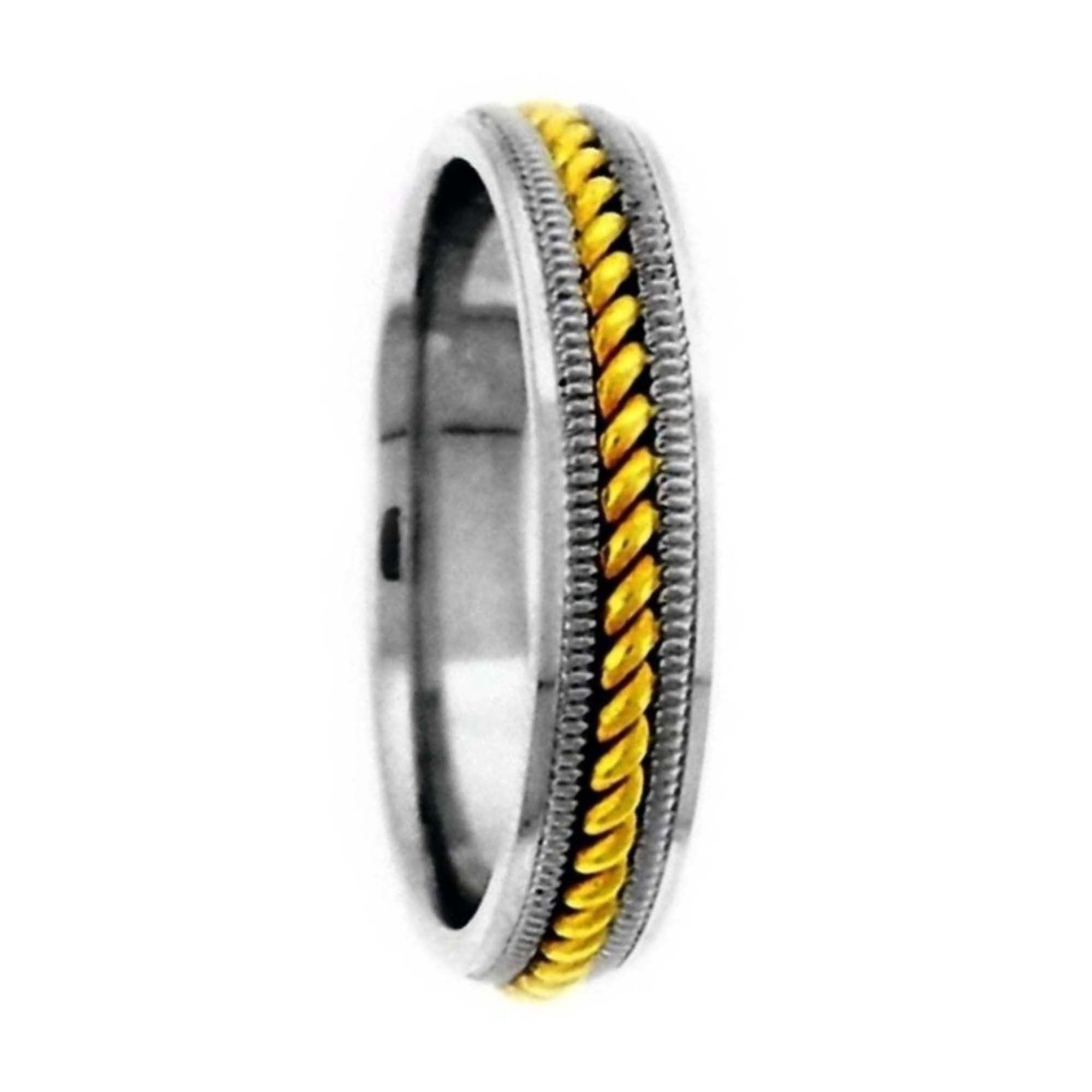 Hand Braided Milgrain Edge Ring Band