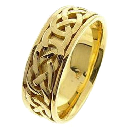14K White or Yellow Gold Celtic Knot Ring