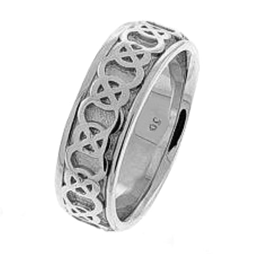 Silver and 14K White or Yellow Gold Celtic Knot Ring