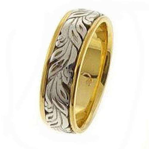 18K White and Yellow Gold Celtic Ring