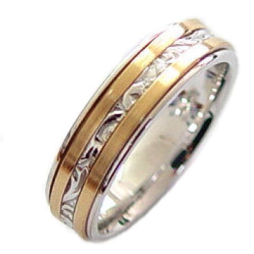 18K White and Yellow Gold Celtic Ring