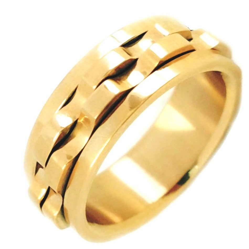 14K or 18K Yellow Gold Spinning Ring
