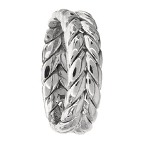 Platinum Hand Braided Ring