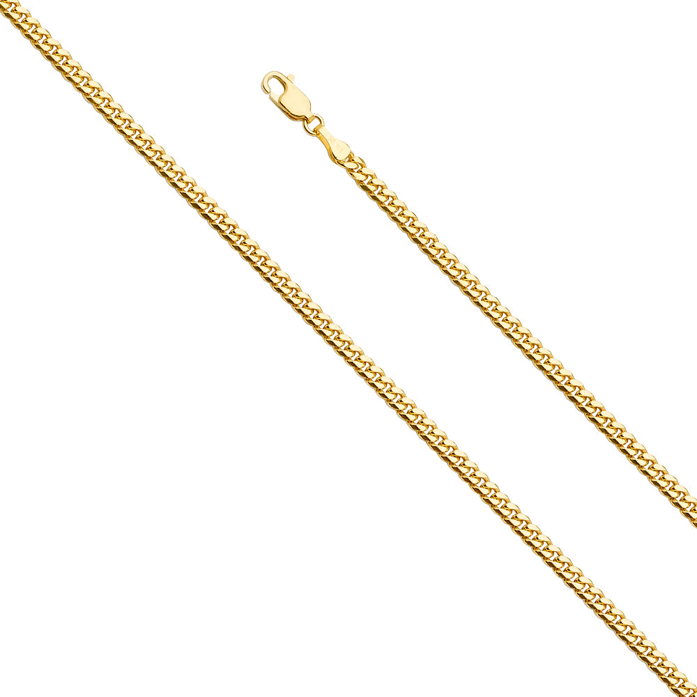 14k Gold Miami Cuban Chain Necklace 3.3 MM