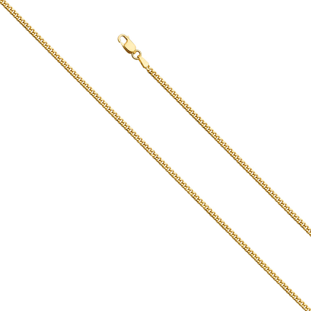 14k Gold Miami Cuban Chain Necklace 2.2 MM