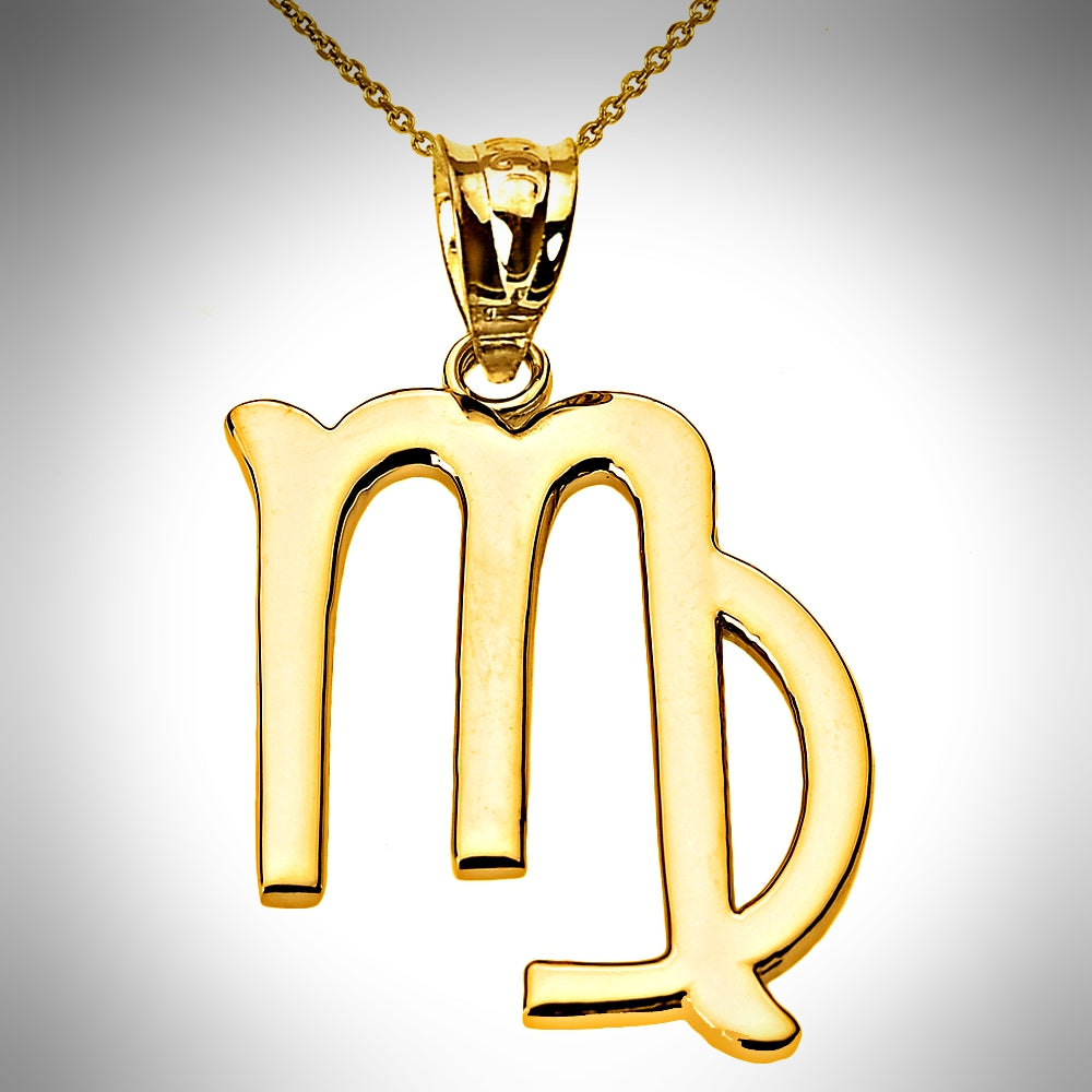 Zodiac Sign Virgo (Aug 23-Sep 22) Pendant Necklace