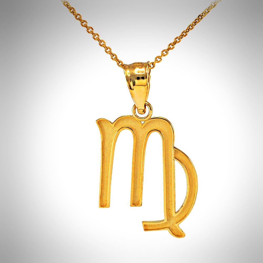 Zodiac Sign Virgo (Aug 23-Sep 22) Pendant Necklace