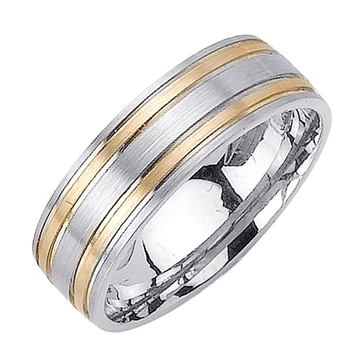 14K or 18K White and Yellow Gold Ring