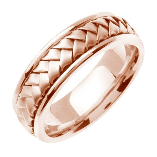 14k Rose/Rose/Tri-color Gold Wedding Band for Men and Women