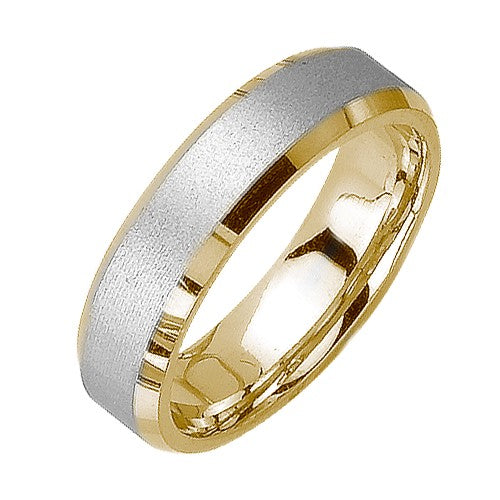 14K or 18K Two-Tone Gold Plain Ring