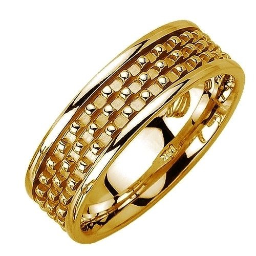 14K or 18K Yellow Gold Blocks Design Ring