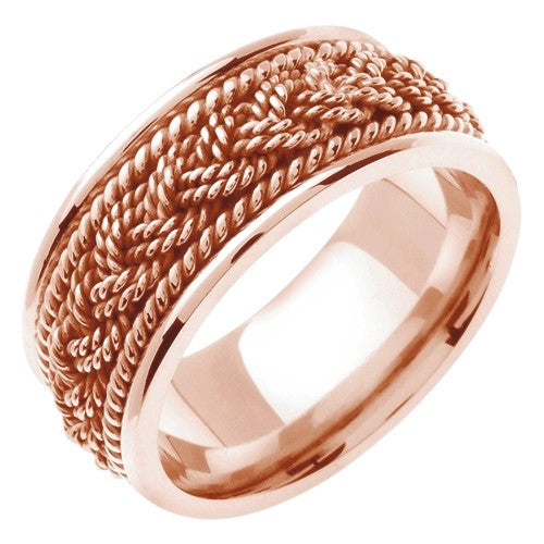 14K or 18K Rose Gold Braided Ring