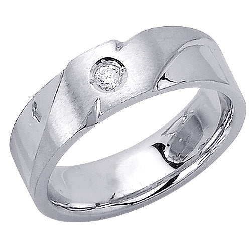 0.08ct 14K or 18K White Gold Diamond Ring