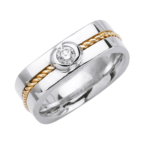 0.27ct 14K or 18K Two-Tone Gold Diamond Ring