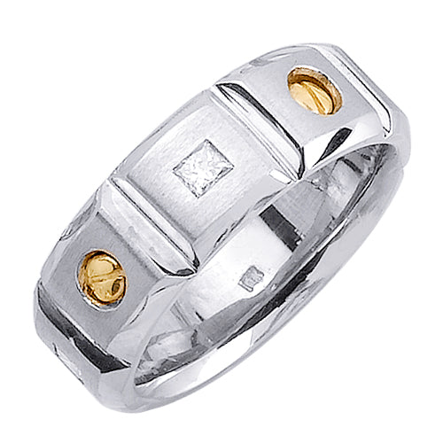 0.33ct 14K or 18K Two-Tone Gold Diamond Ring