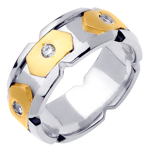 0.40ct 14K or 18K Two-Tone Gold Diamond Ring