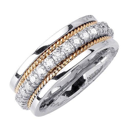 1.00ct 14K or 18K Two-Tone Gold Diamond Ring