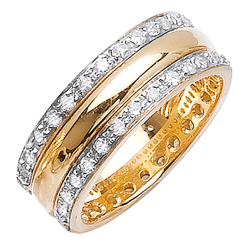 1.88ct 14K or 18K Two-Tone Gold Diamond Ring