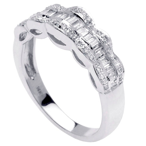 0.75ct 14K or 18K White Gold Diamond Ring