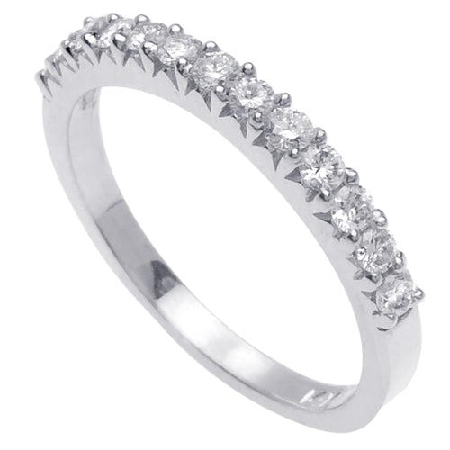 13 Stone Half Diamond Eternity Ring Band - 0