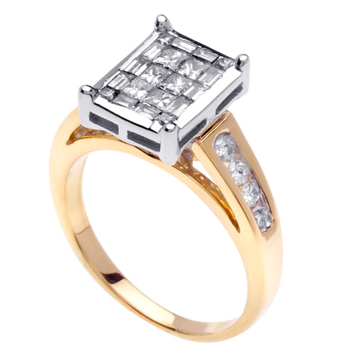 0.90ct 14K or 18K White Gold Diamond Ring