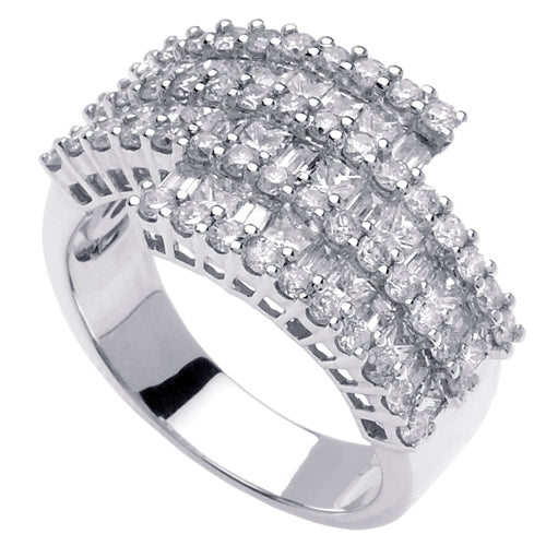 2.35ct 14K or 18K White Gold Diamond Ring