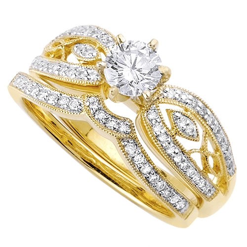 0.80ct 14K or 18K Yellow Gold Diamond Ring
