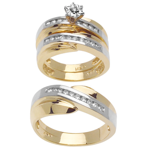 0.60ct 14K or 18K Two-Tone Gold Diamond Rings